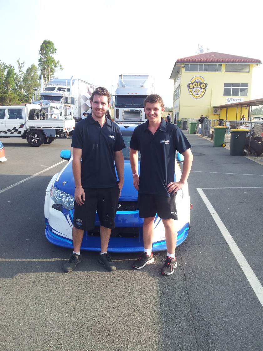 Todd Hazelwood with team owner Matt Stone.